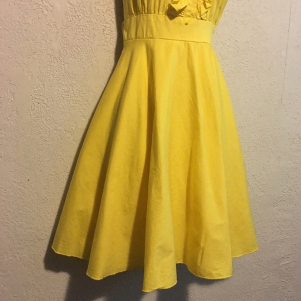 BAILEY BLUE DRESS SLEEVELESS YELLOW SIZE M - Picture 4 of 6